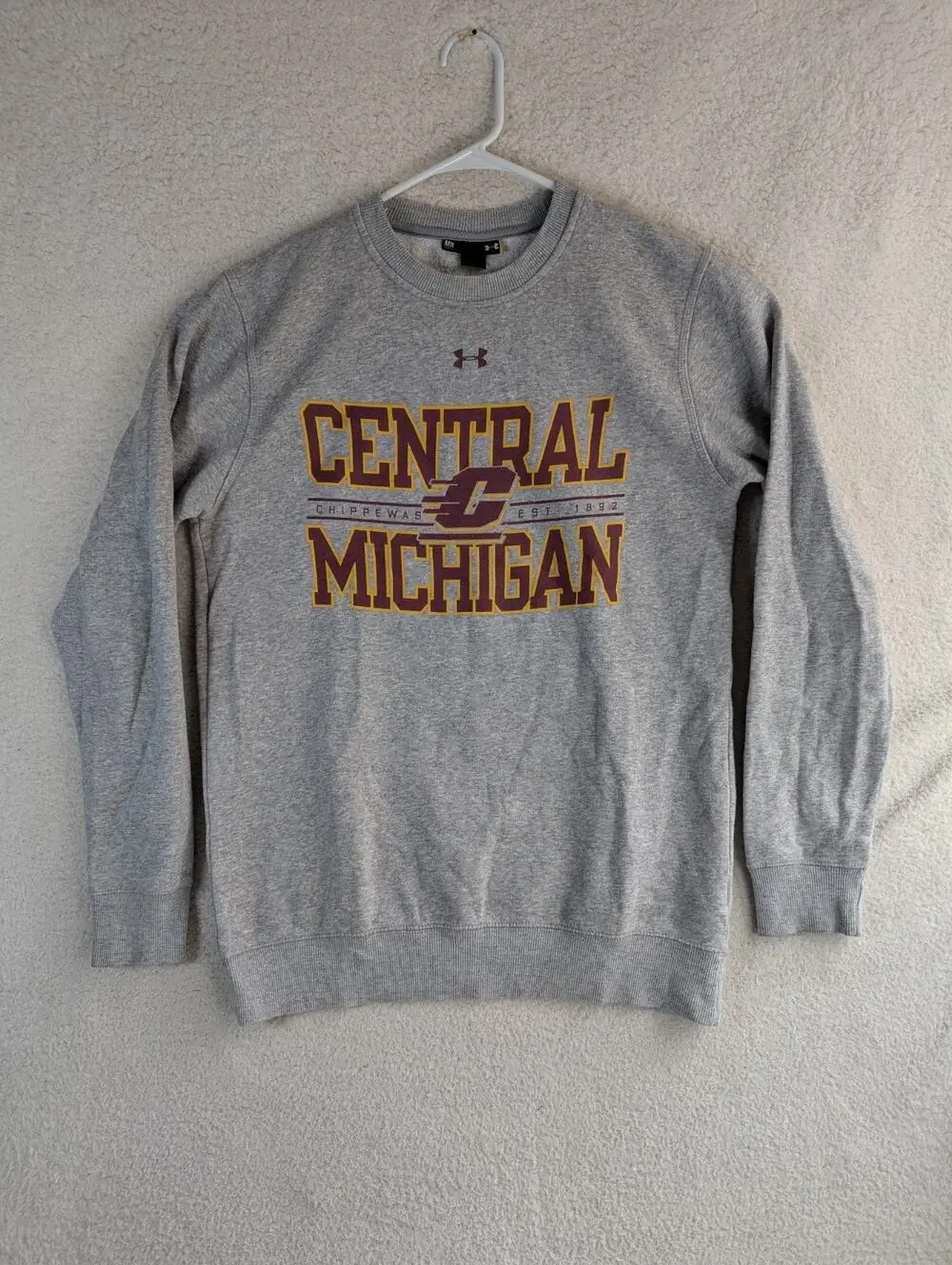 Central Michigan Chippewas Pullover Sweatshirt Mens Medium Loose Under Armour